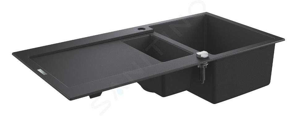 Grohe Chiuvete - Chiuvetă compozit K500 cu scurgere automată, 1000x500 mm, granit negru 31646AP0