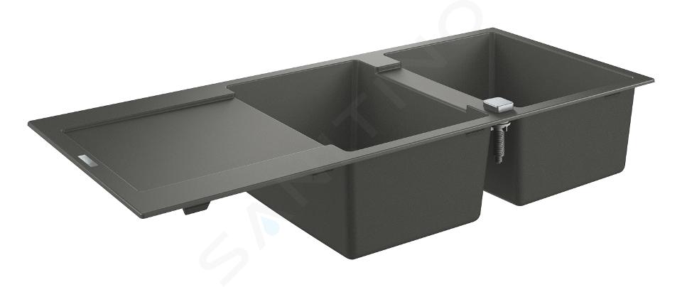 Grohe Abwäschen - Abwäschen - Kompositspüle K500 mit Ablaufgarnitur, 1160x500 mm Granit Schwarz 31647AP0