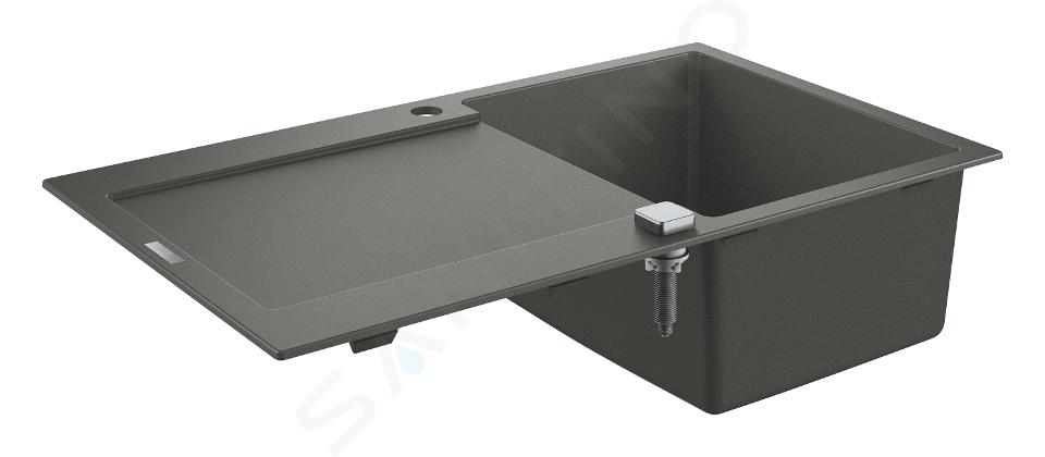 Grohe Lavelli - Lavello composito K500 con scarico automatico, 860x500 mm, granito grigio 31644AT0