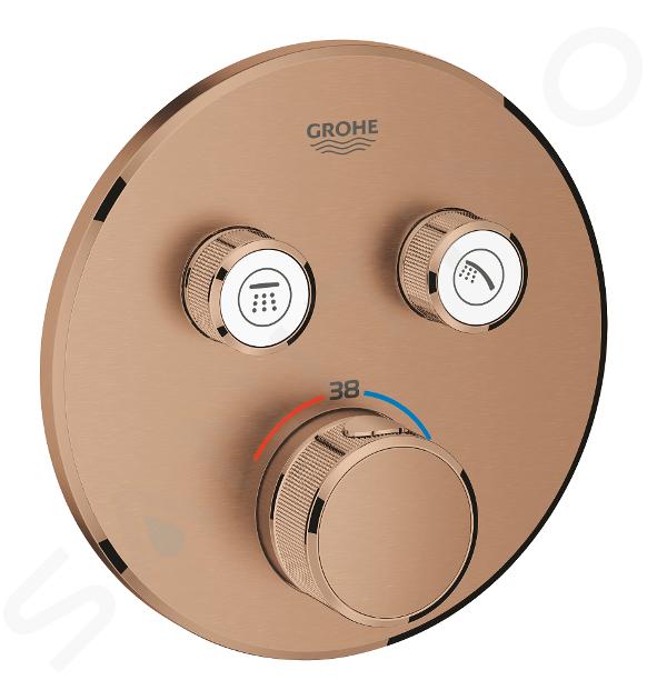 Grohe Grohtherm SmartControl - Baterie duș cu termostat, încastrată cu 2 ieșiri, Brushed Warm Sunset 29119DL0