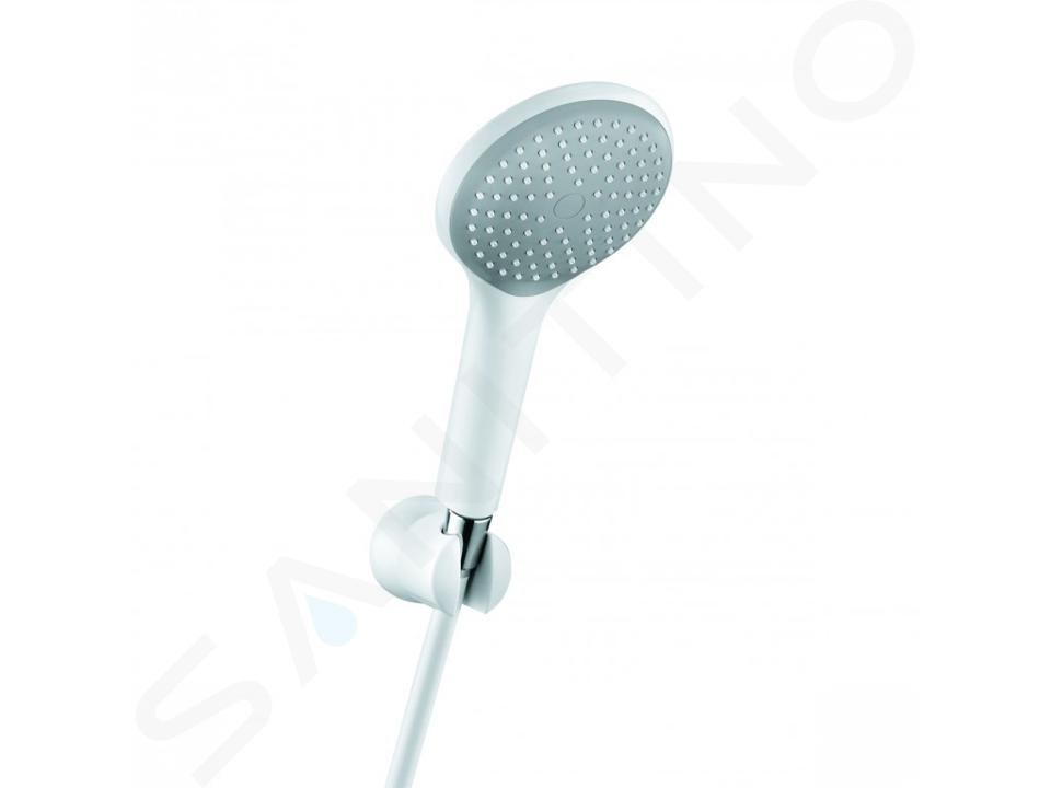 Kludi Freshline - Conjunto de ducha 120, 1 chorro, blanco/cromo 6785091-00