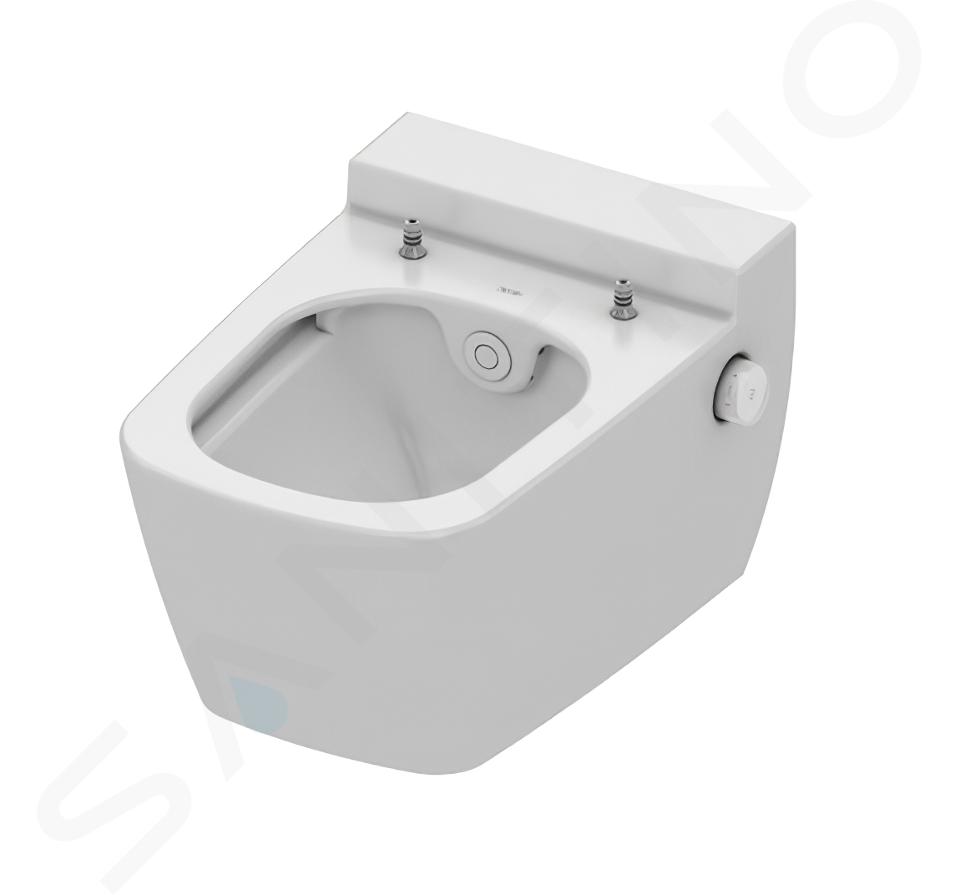 Tece TECEone - Inodoro suspendido con ducha de bidé, Rimless, blanco 9700200