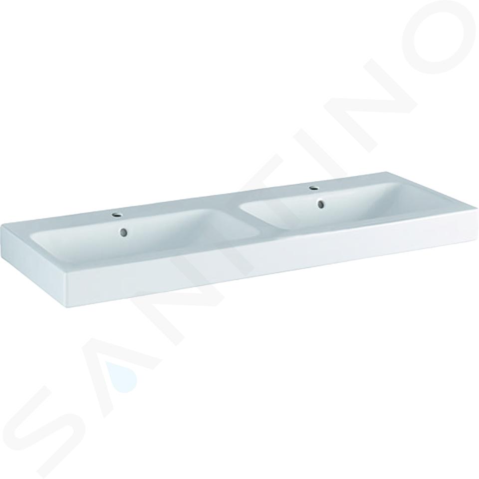 Geberit iCon - Zlew podwójny 1200x485 mm, biały 124120000