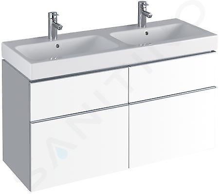 Vernederen Gastheer van Dapperheid Geberit iCon - Dubbele wastafel 1200x485 mm, met KeraTect, wit 124120600 |  Sanitino.nl