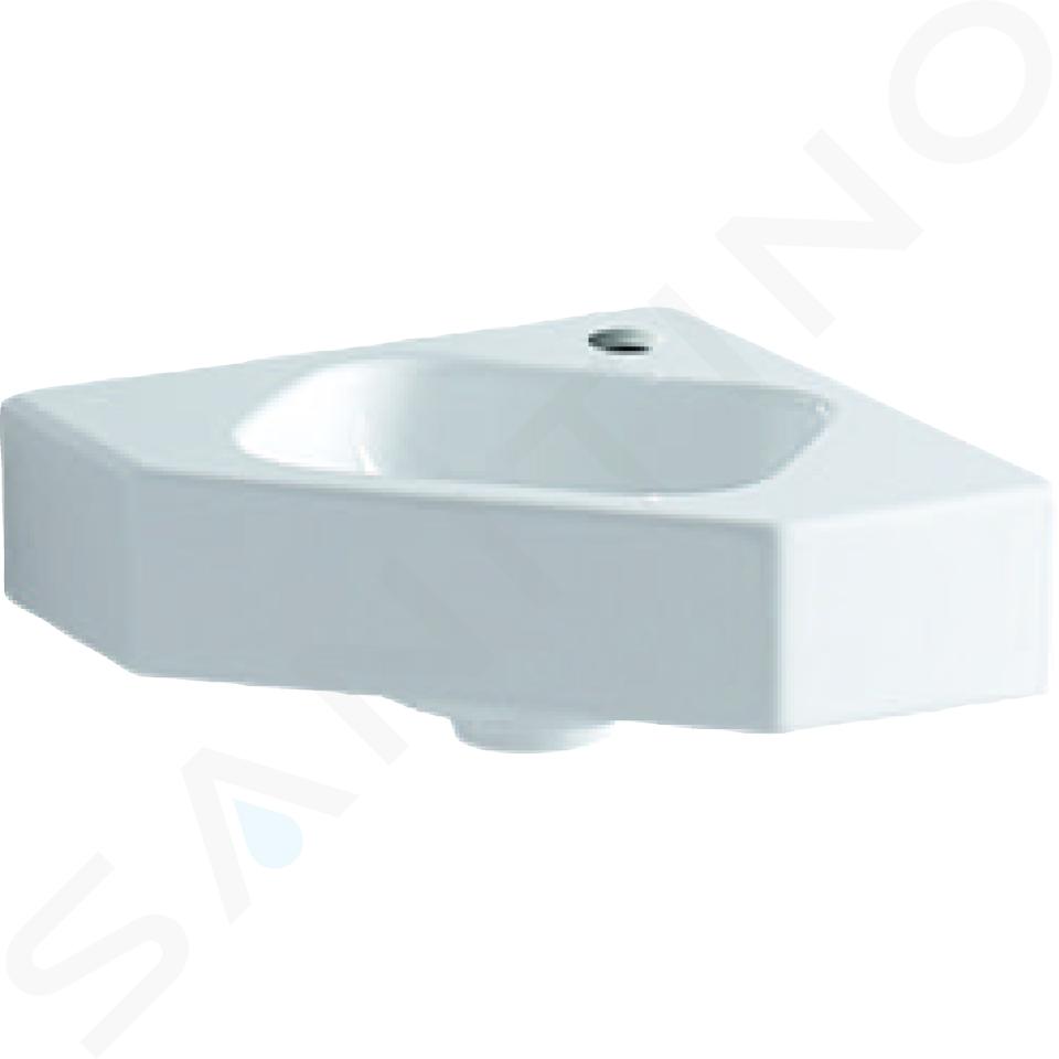 Geberit iCon - Lavabo d'angle sans déversoir, 460 x 330 mm, avec KeraTect, blanc 124729600