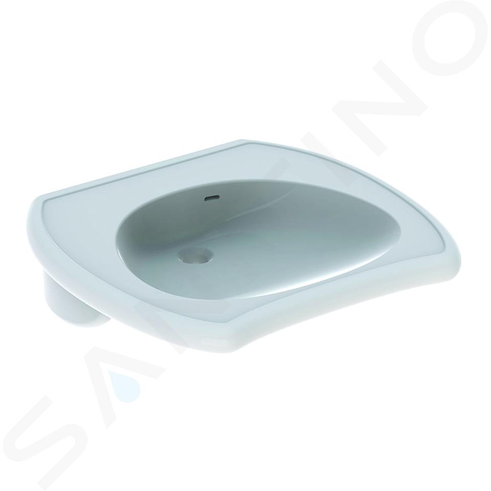 Geberit Vitalis - Lavabo sanitaire sans trou avec déversoir, 550x550 mm, blanc 221556000