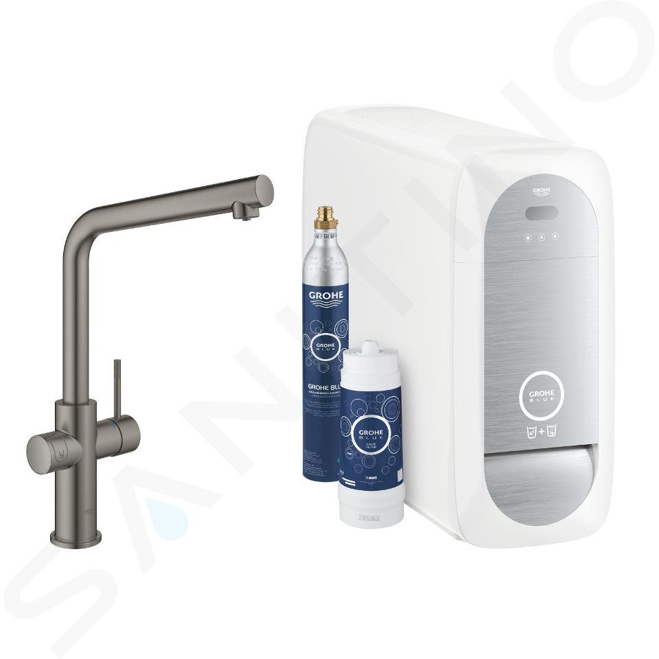 Grohe Blue Home - Drezová batéria s chladiacim zariadením a filtráciou, kefovaný Hard Graphite 31454AL1