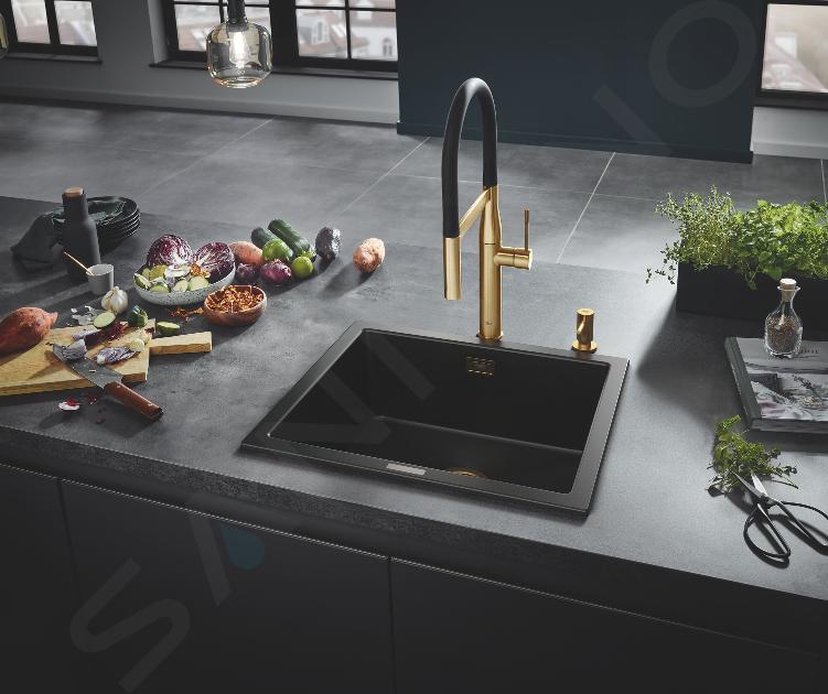 Grohe Essence - Mitigeur d'évier avec bec orientable, Cool Sunrise