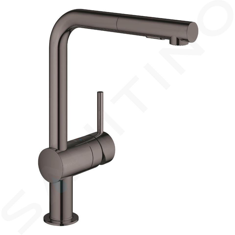 Grohe Minta - Mitigeur d'évier avec douchette extractible, Hard Graphite 30274A00