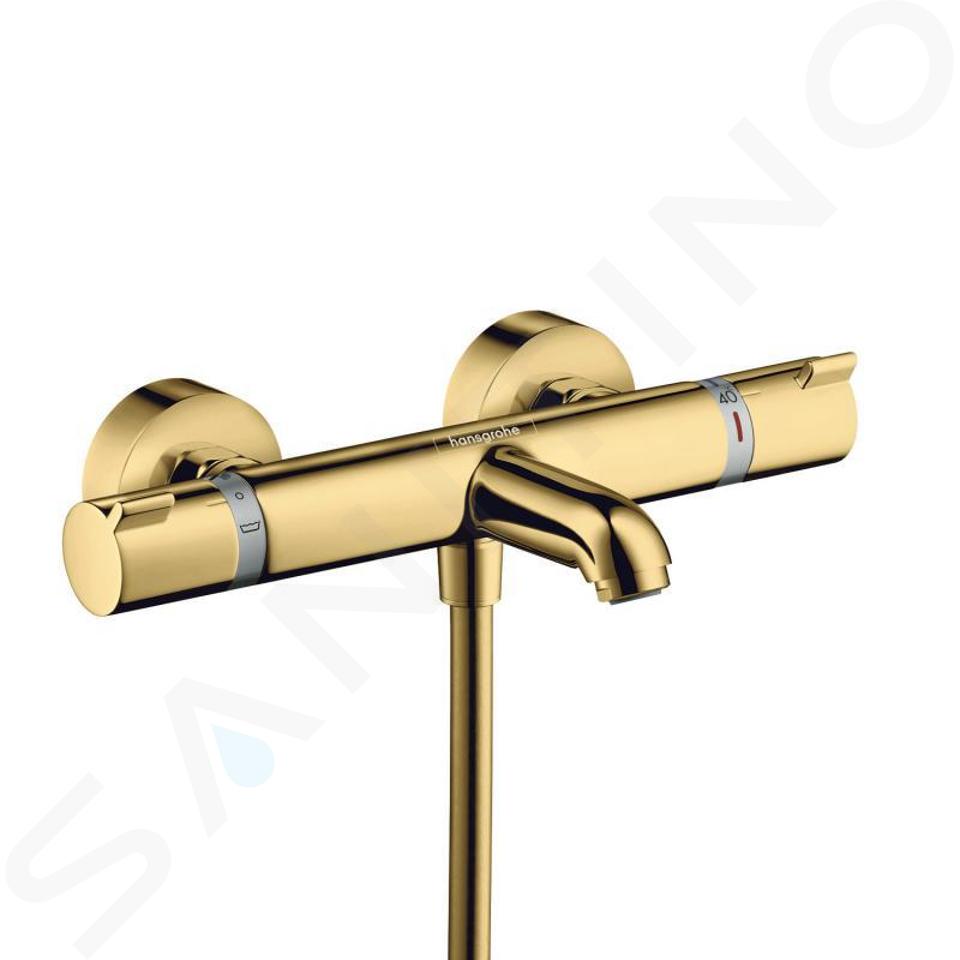 Hansgrohe Ecostat Comfort - Miscelatore termostatico per vasca da bagno, color oro lucido 13114990