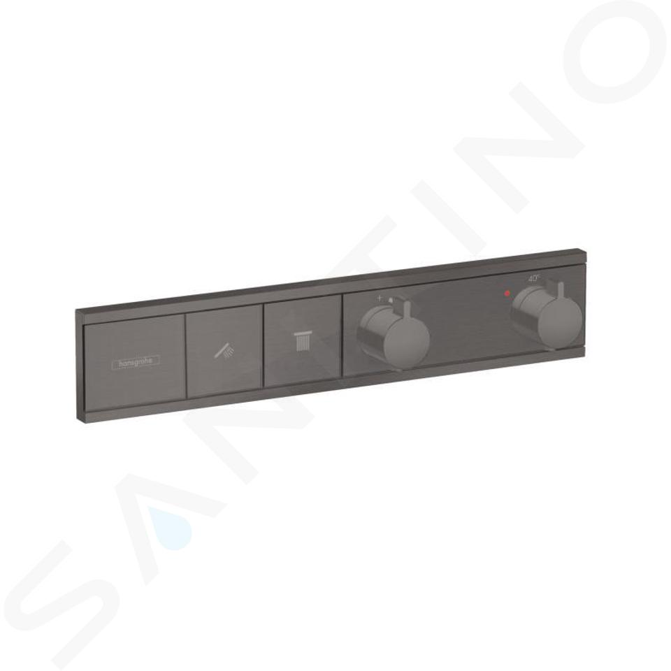 Hansgrohe RainSelect - Miscelatore ad incasso per 2 utenze, cromo nero spazzolato 15380340