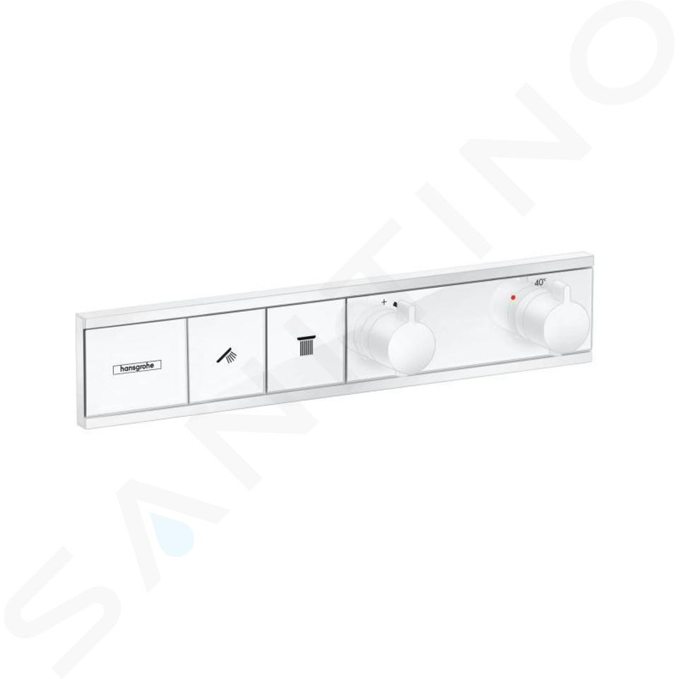 Hansgrohe RainSelect - Grifo empotrado para 2 aparatos, blanco mate 15380700