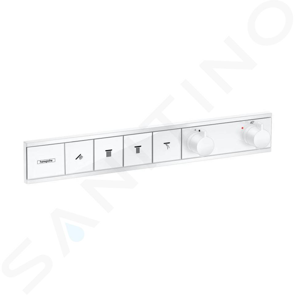 Hansgrohe RainSelect - Grifo empotrado para 4 aparatos, blanco mate 15382700