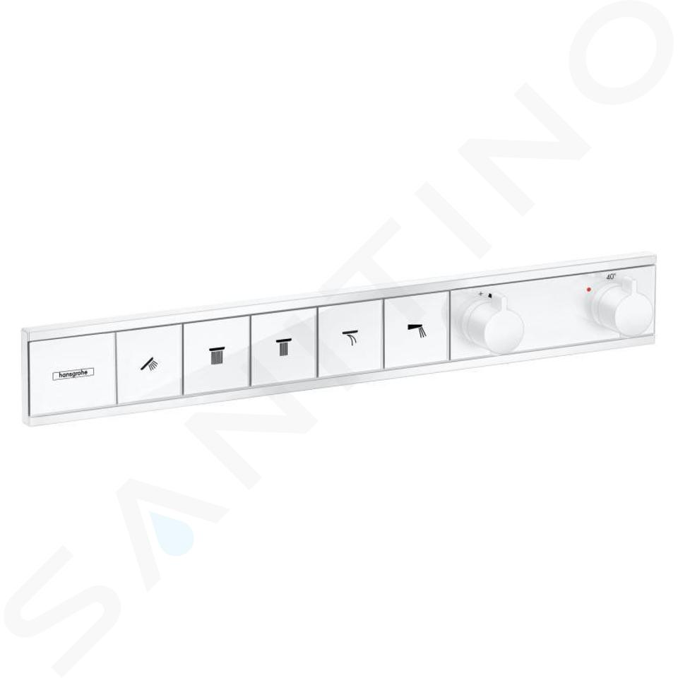 Hansgrohe RainSelect - Grifería empotrada para 5 aparatos, blanco mate 15384700