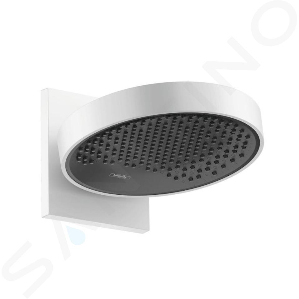 Hansgrohe Rainfinity - Rociador de ducha 250 con conexión, 1jet, blanco mate 26226700