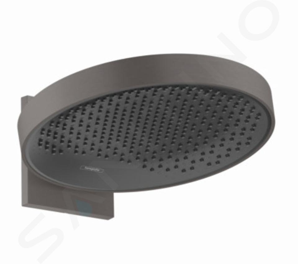 Hansgrohe Rainfinity - Douche de tête 360 avec raccord mural, 1jet, noir chromé brossé 26230340