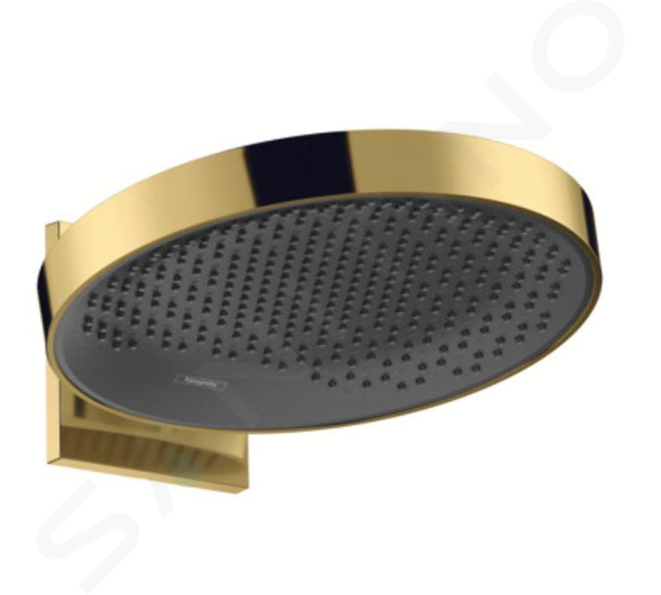 Hansgrohe Rainfinity - Soffione doccia 360 con attacco, getto singolo, color oro lucido 26230990