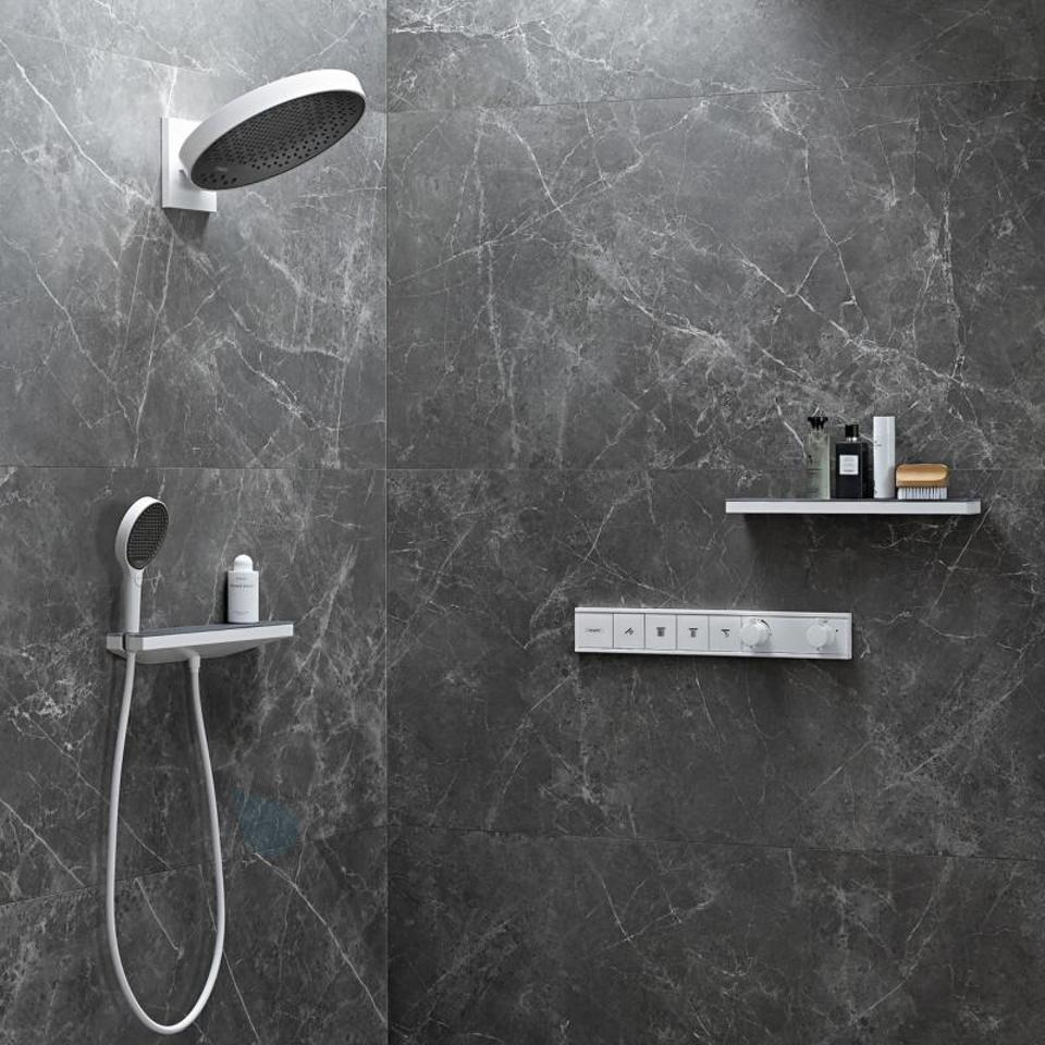 Soffione doccia Ecosmart a parete 3 getti Hansgrohe Rainfinity