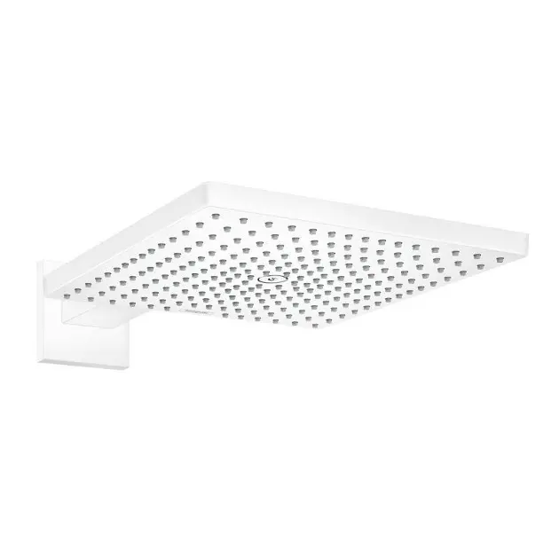 PDPBath Soffione Doccia Pioggia 30,5 Cm In Acciaio Inox 304 Con Braccio Flessibile 40,6 Cm – Cromato, Alta Pressione, Autopulente, Fai Da Te