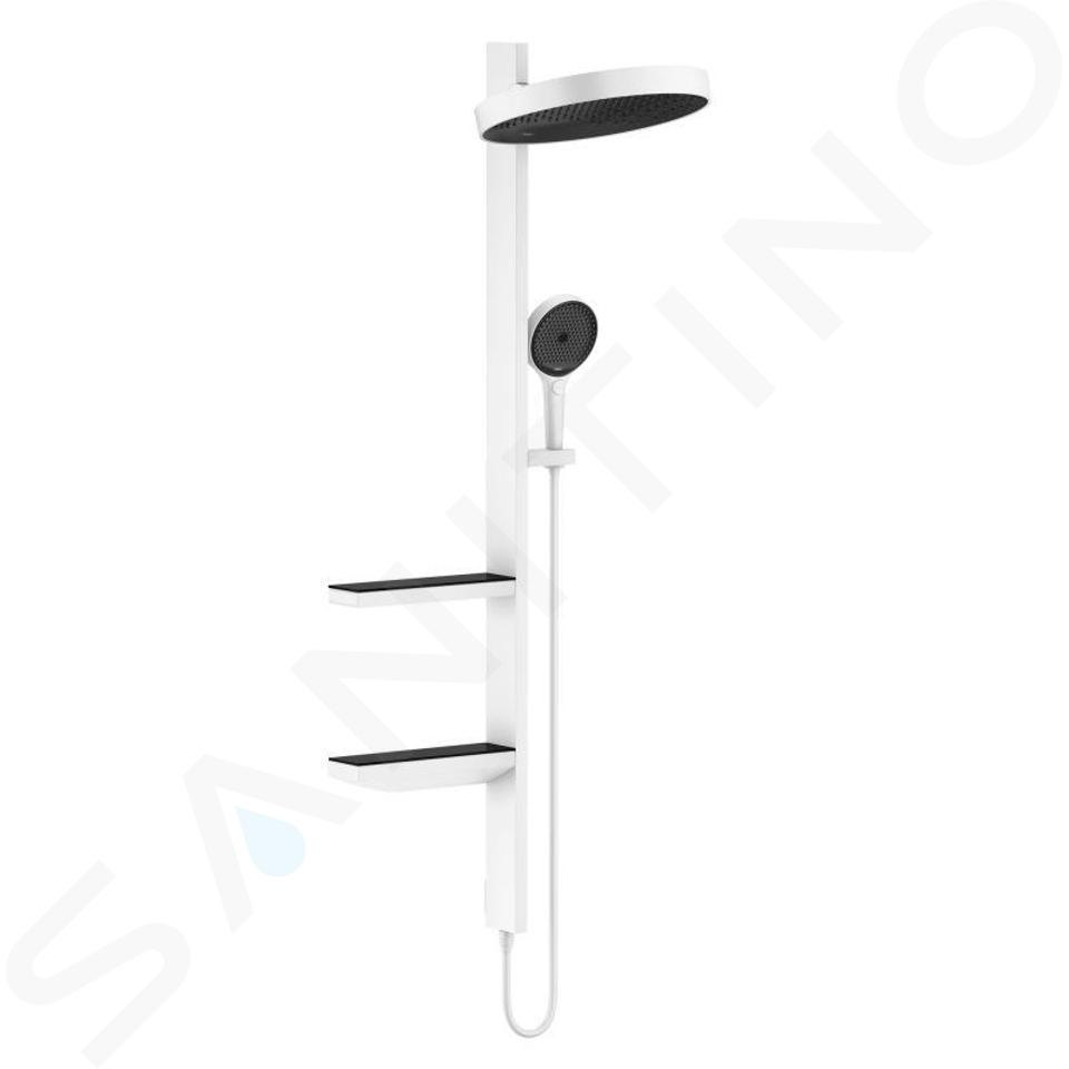 Hansgrohe Rainfinity - Zestaw prysznicowy Showerpipe 360, 1jet, biały mat 26842700