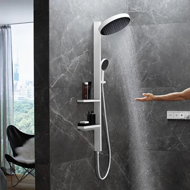 Hansgrohe Rainfinity Colonne de douche Showepipe 360, 1jet, blanc mat