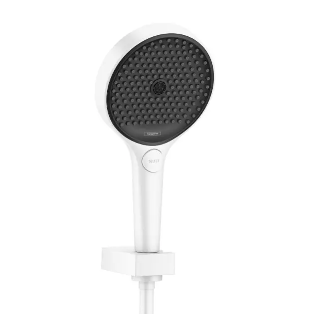 Hansgrohe Rainfinity - Duschhuvudset, 3 strålar, hållare och slang, matt vit 26851700