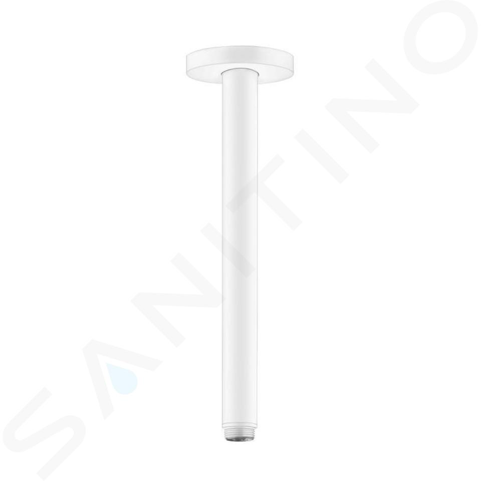 Hansgrohe Accessori - Braccio doccia a soffitto con 30 cm, bianco opaco 27389700