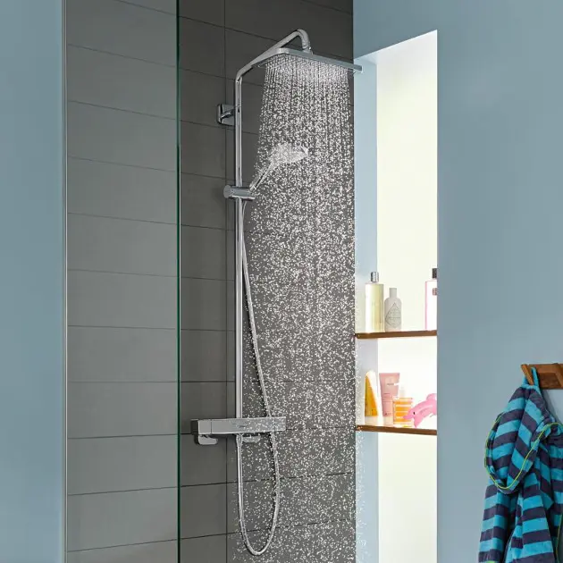 Hansgrohe Croma - Colonne de douche thermostatique Showerpipe, 1jet, chrome  27630000