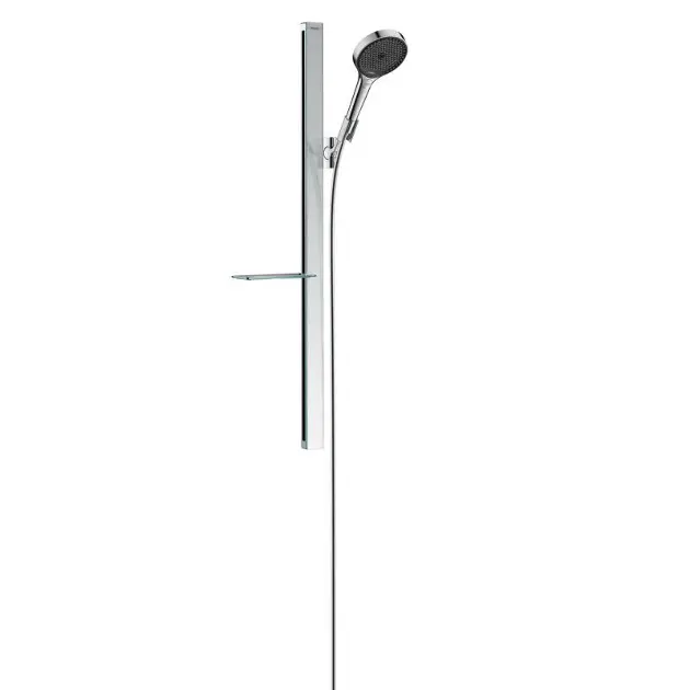 Hansgrohe Rainfinity - Set doccetta 130, 3 getti, asta 900 mm e flessibile, cromo 27671000