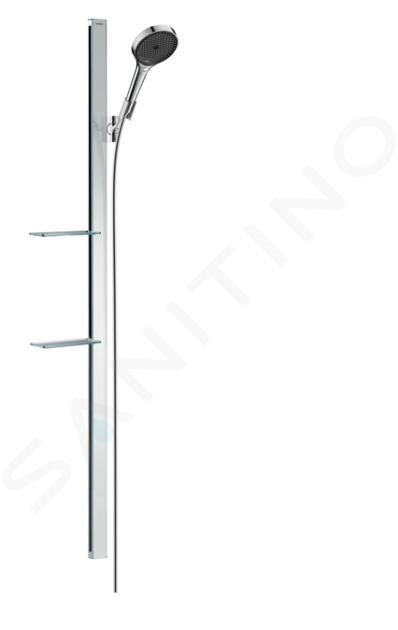 Hansgrohe Rainfinity - Ensemble de pommeau de douche 130, 3jet, barre de douche 1500 mm et flexible, chrome 27673000