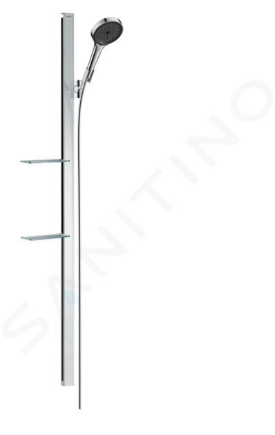 Hansgrohe Rainfinity - Ensemble de pommeau de douche 130, 3jet, barre de douche 150 cm et flexible,  EcoSmart, chrome 27674000