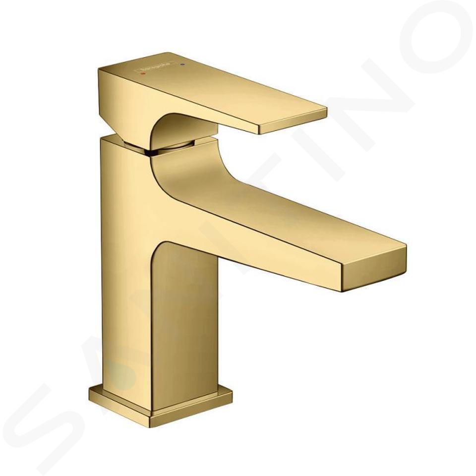 Hansgrohe Metropol - Grifo de lavabo con desagüe Push-Open, aspecto de oro pulido 32500990