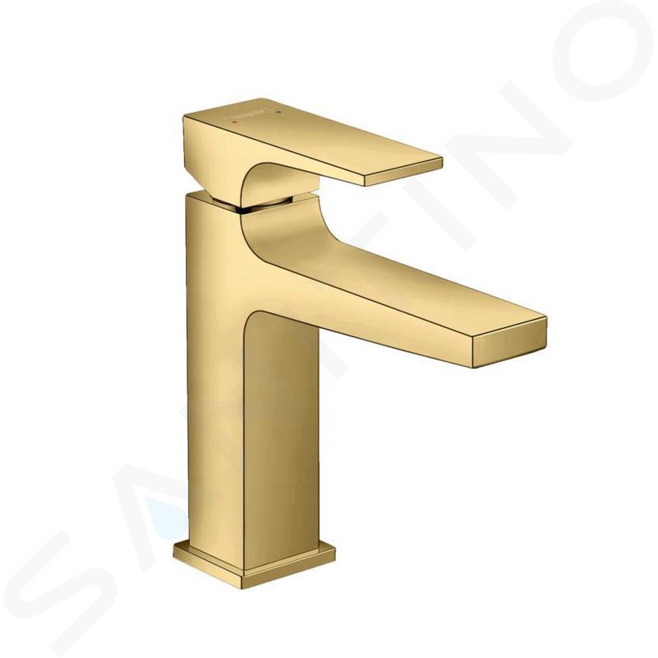 Hansgrohe Metropol - Waschtischarmatur mit Ablaufgarnitur Push-Open, Gold poliert 32507990