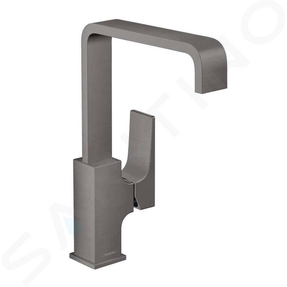 Hansgrohe Metropol - Miscelatore da lavabo, con sistema di scarico Push-Open, cromo nero spazzolato 32511340