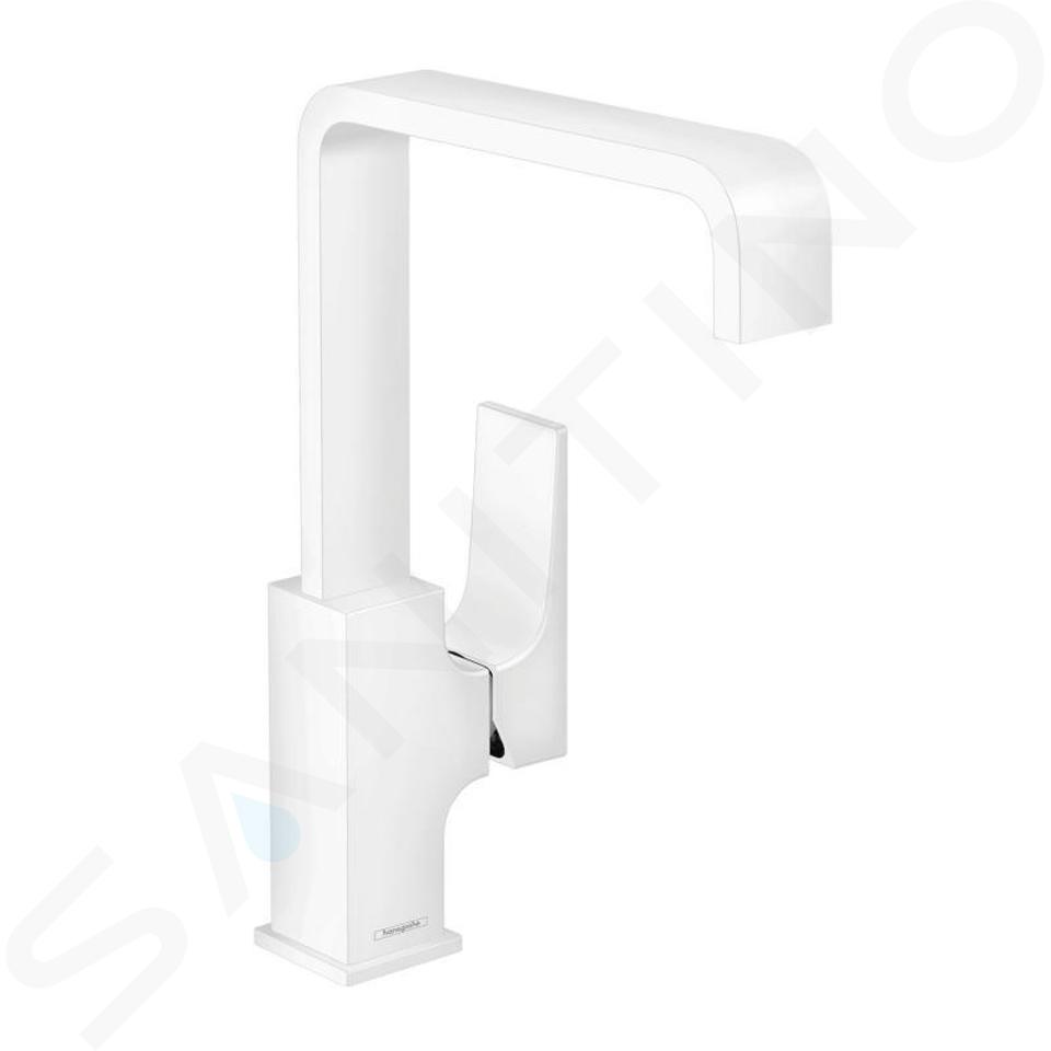 Hansgrohe Metropol - Grifo de lavabo con desagüe Push-Open, blanco mate 32511700