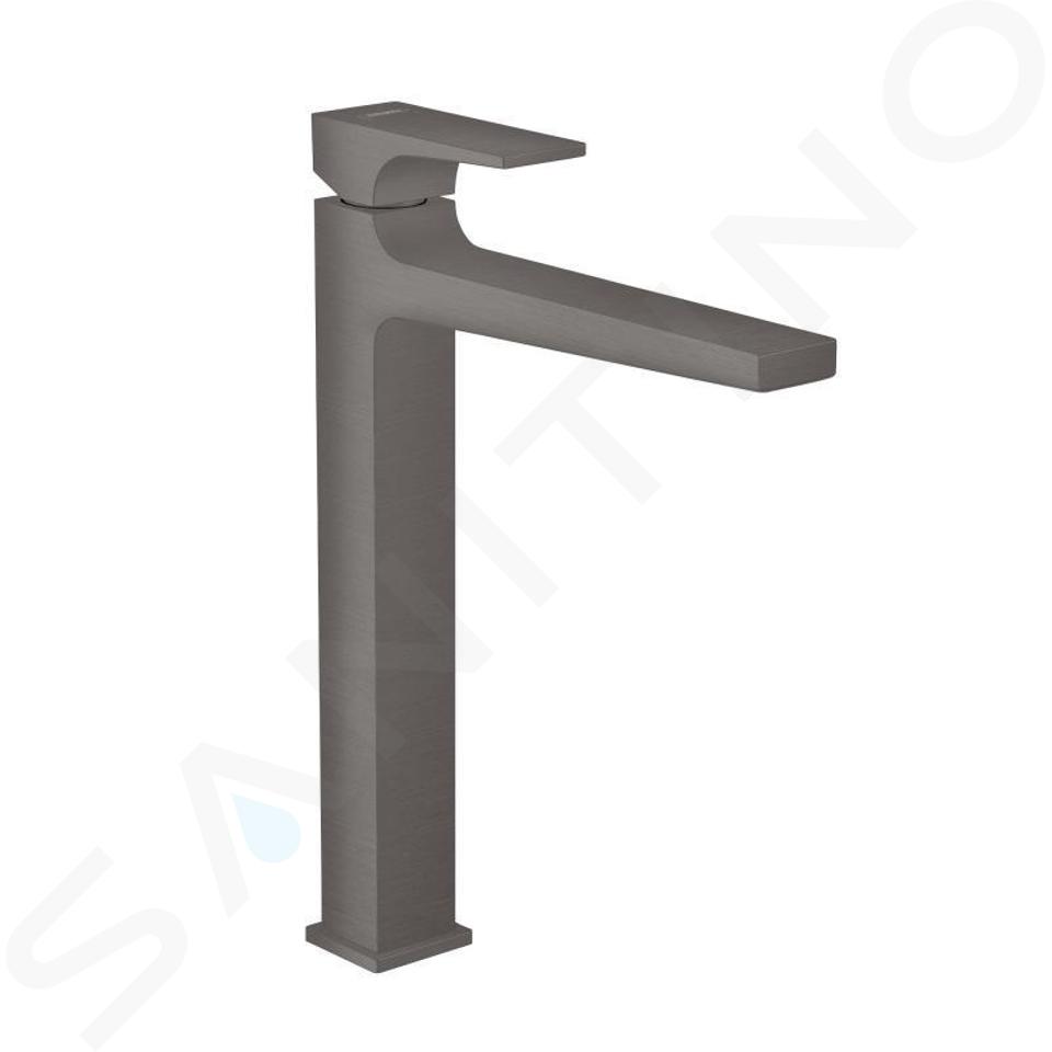 Hansgrohe Metropol - Grifo de lavabo con desagüe Push-Open, cromo negro cepillado 32512340