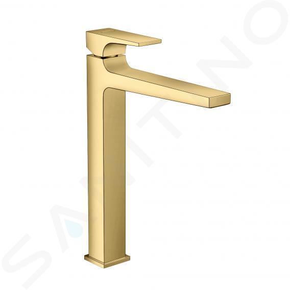 Hansgrohe Metropol - Grifo de lavabo con desagüe Push-Open, aspecto de oro pulido 32512990