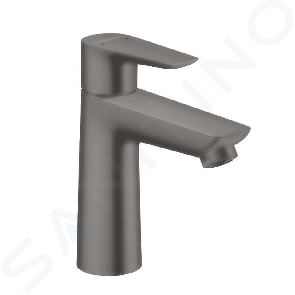 Hansgrohe Talis E - Mitigeur de lavabo avec tirette de vidage, noir chromé brossé 71710340