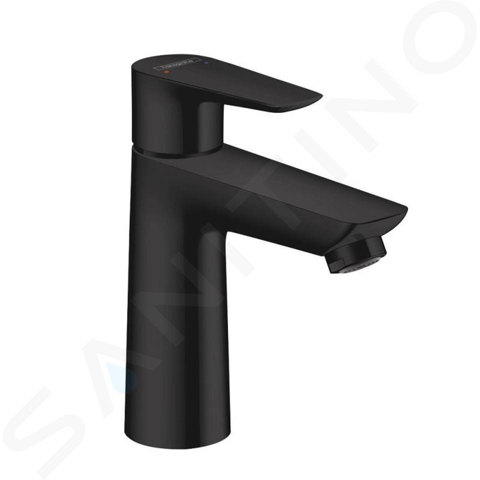 Hansgrohe Talis E - Waschtischarmatur mit Ablaufgarnitur, schwarzmatt 71710670