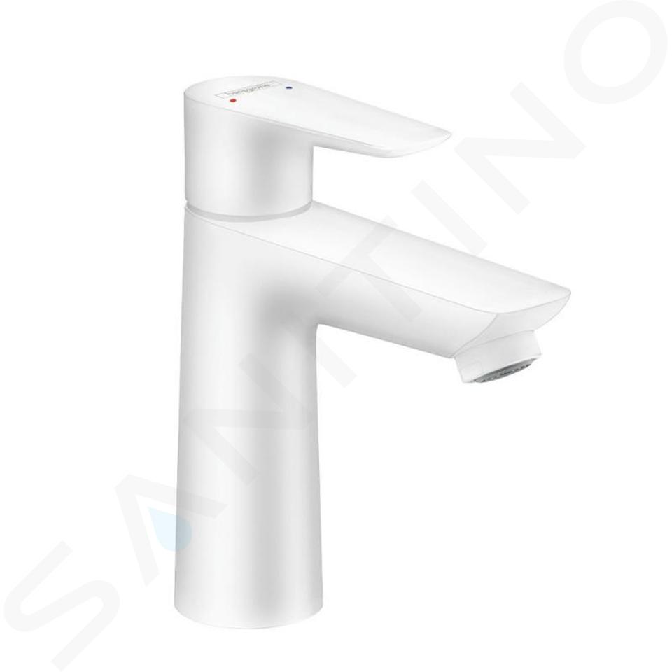 Hansgrohe Talis E - Miscelatore da lavabo, con sistema di scarico, bianco opaco 71710700