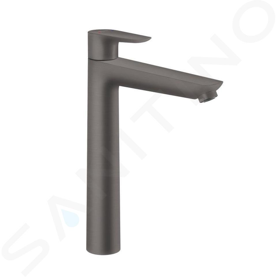 Hansgrohe Talis E - Miscelatore da lavabo, con sistema di scarico, cromo nero spazzolato 71716340