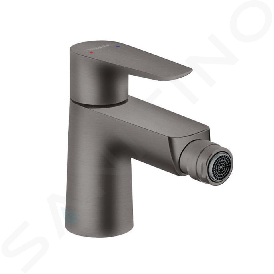 Hansgrohe Talis E - Bidetarmatur mit Ablaufgarnitur, schwarz chrom gebürstet 71720340