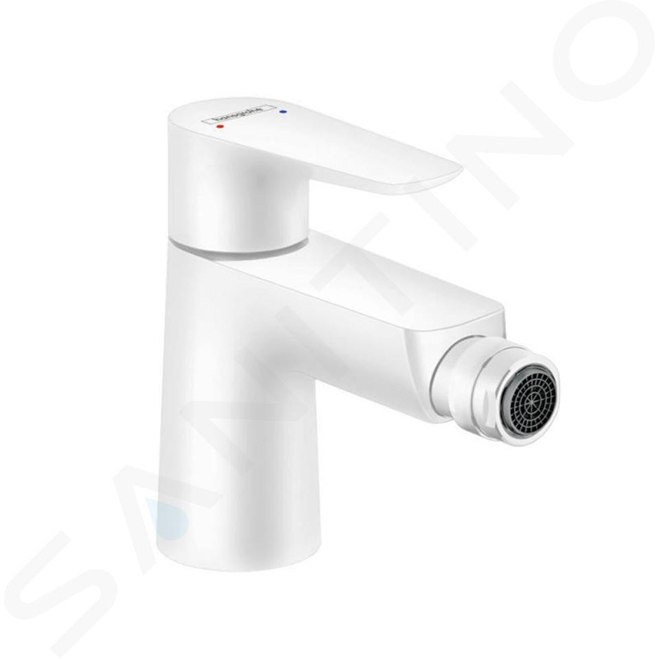 Hansgrohe Talis E - Baterie bideu cu evacuare, alb mat 71720700