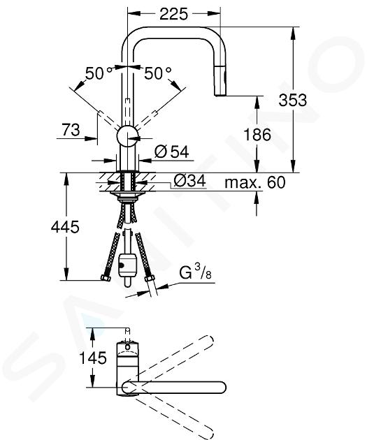 Grohe Miscelatore MINTA BOCCA U DOC.ESTR.2G - 32322DC2