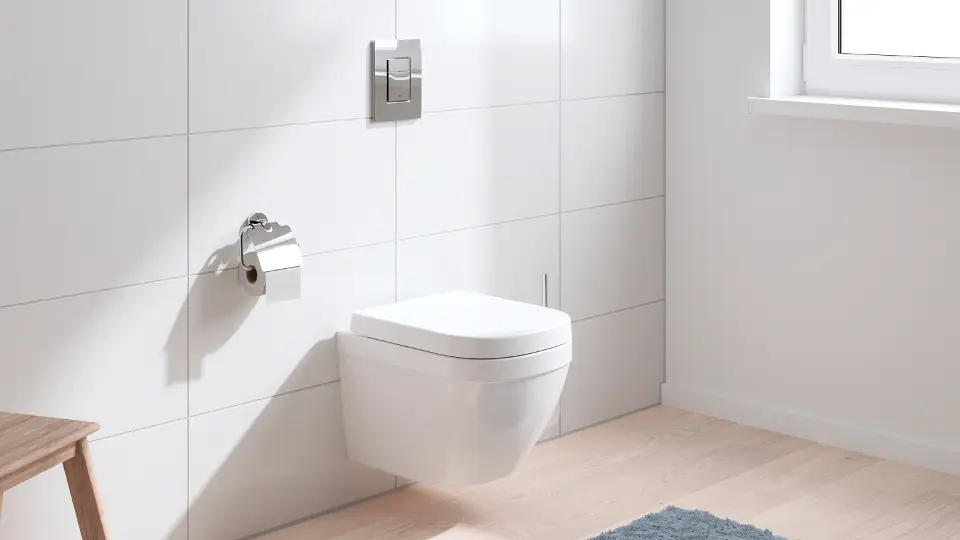 Euro Ceramic Cuvette WC suspendue, blanc alpin + abattant