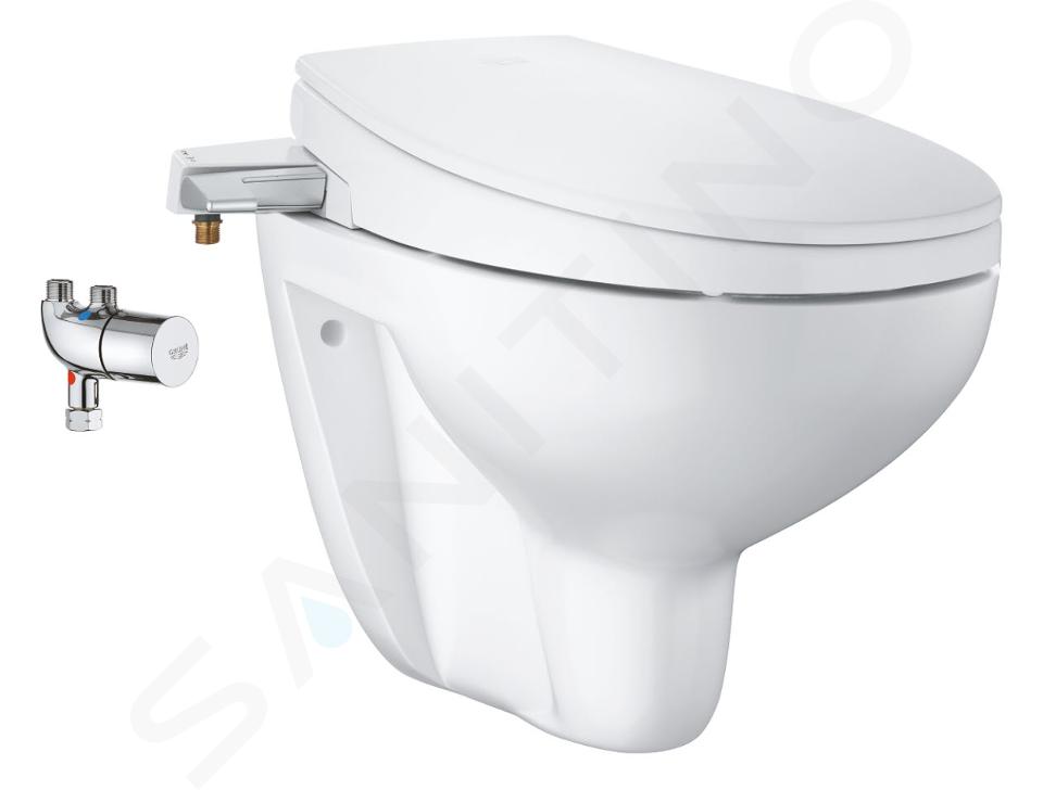 Grohe Bau Ceramic - WC lavant à commande manuelle, thermostatique, softclose, blanc alpin 39652SH0