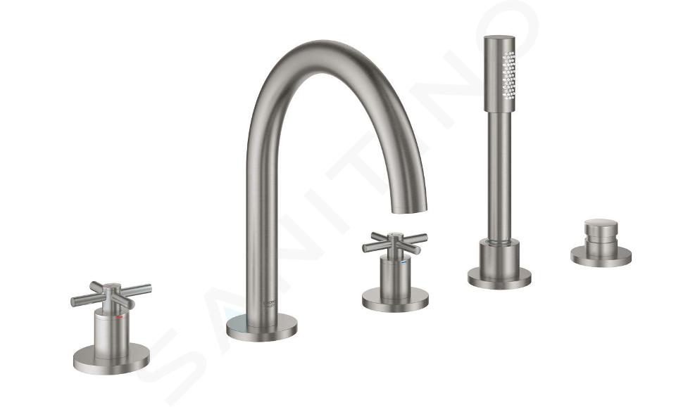 Grohe Atrio - Badkraan, 5-gats installatie, supersteel 19923DC3