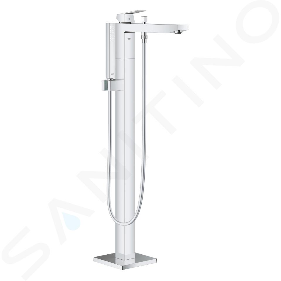 Grohe Eurocube - Mitigeur de baignoire au sol, avec accessoires, chrome 23672001