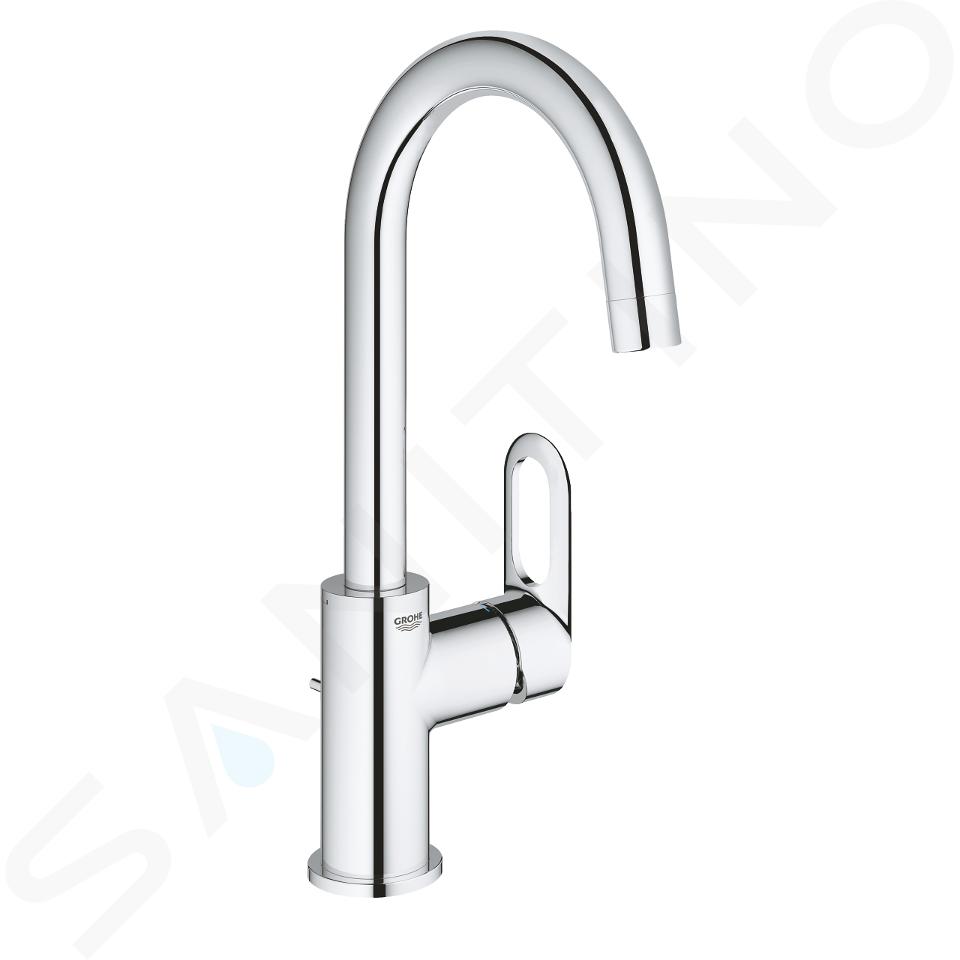 Grohe BauLoop - Umývadlová batéria s výpustom a otočným výtokom, chróm 23763000