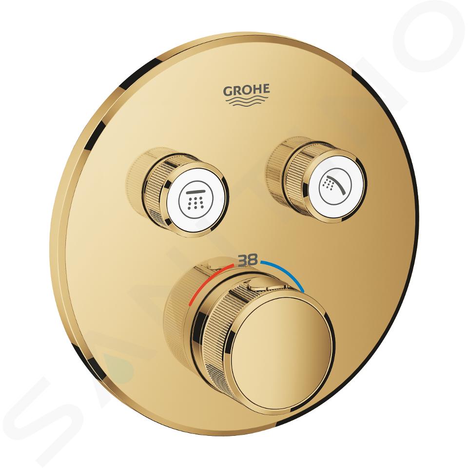 Grohe Grohtherm SmartControl - Mitigeur de douche thermostatique encastré avec 2 soupapes, Cool Sunrise 29119GL0